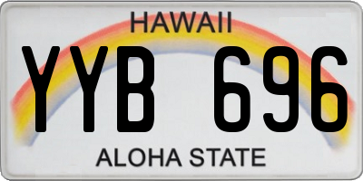 HI license plate YYB696