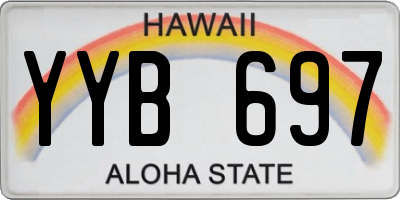 HI license plate YYB697