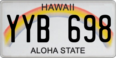 HI license plate YYB698