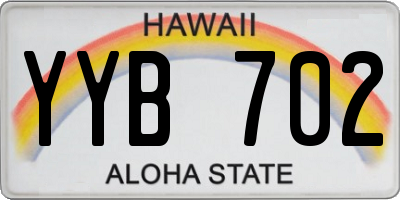 HI license plate YYB702