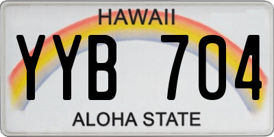 HI license plate YYB704