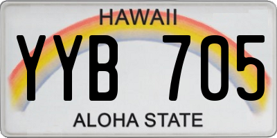 HI license plate YYB705