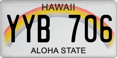 HI license plate YYB706