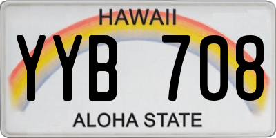 HI license plate YYB708
