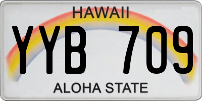 HI license plate YYB709