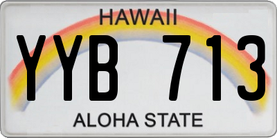 HI license plate YYB713