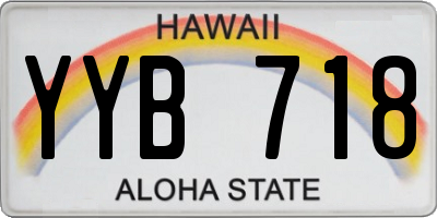 HI license plate YYB718