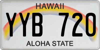 HI license plate YYB720
