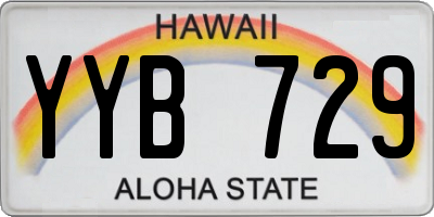 HI license plate YYB729