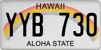 HI license plate YYB730