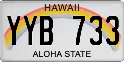 HI license plate YYB733