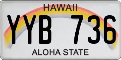 HI license plate YYB736