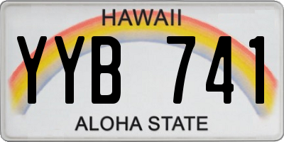 HI license plate YYB741