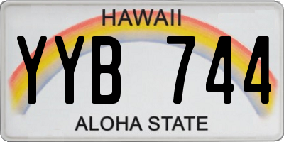 HI license plate YYB744