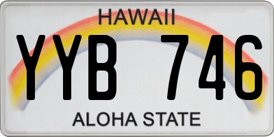 HI license plate YYB746
