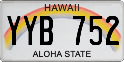 HI license plate YYB752