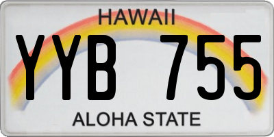 HI license plate YYB755