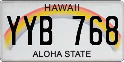 HI license plate YYB768