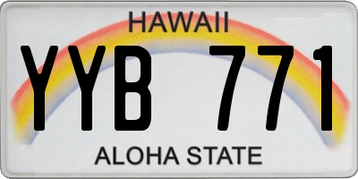 HI license plate YYB771
