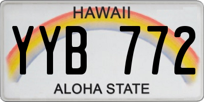 HI license plate YYB772