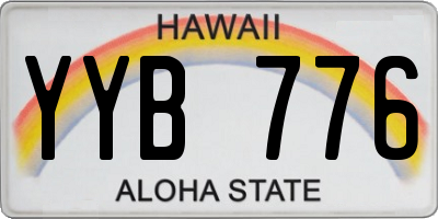 HI license plate YYB776