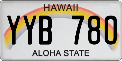 HI license plate YYB780
