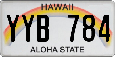 HI license plate YYB784