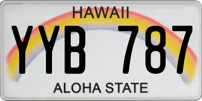 HI license plate YYB787