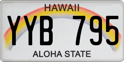 HI license plate YYB795