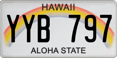 HI license plate YYB797