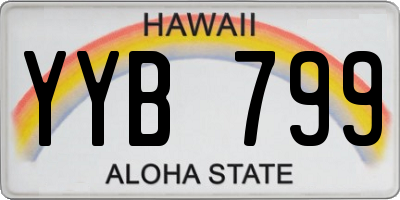 HI license plate YYB799