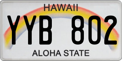 HI license plate YYB802