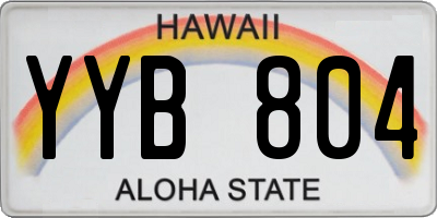 HI license plate YYB804