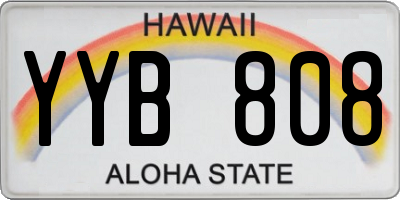 HI license plate YYB808