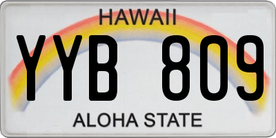 HI license plate YYB809