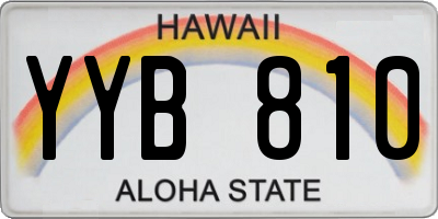 HI license plate YYB810