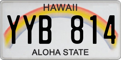 HI license plate YYB814
