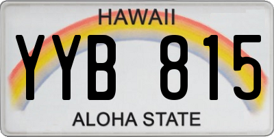 HI license plate YYB815