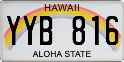 HI license plate YYB816