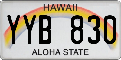 HI license plate YYB830