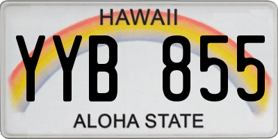 HI license plate YYB855
