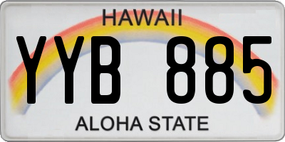 HI license plate YYB885