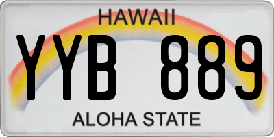 HI license plate YYB889