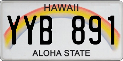 HI license plate YYB891
