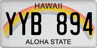 HI license plate YYB894