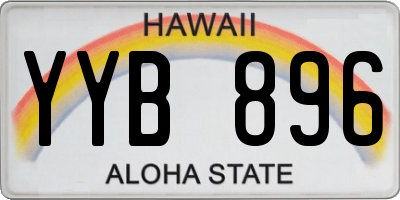 HI license plate YYB896
