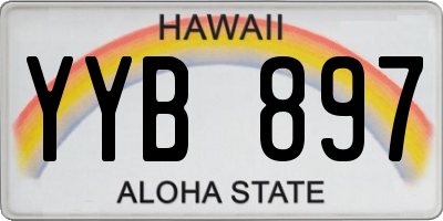HI license plate YYB897