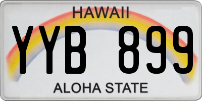 HI license plate YYB899