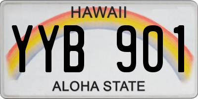 HI license plate YYB901