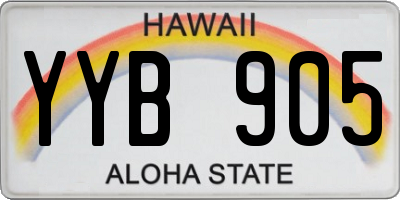 HI license plate YYB905
